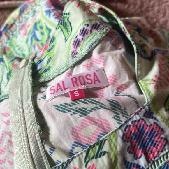 Sal Rosa green floral dress small - Picture 3 of 10